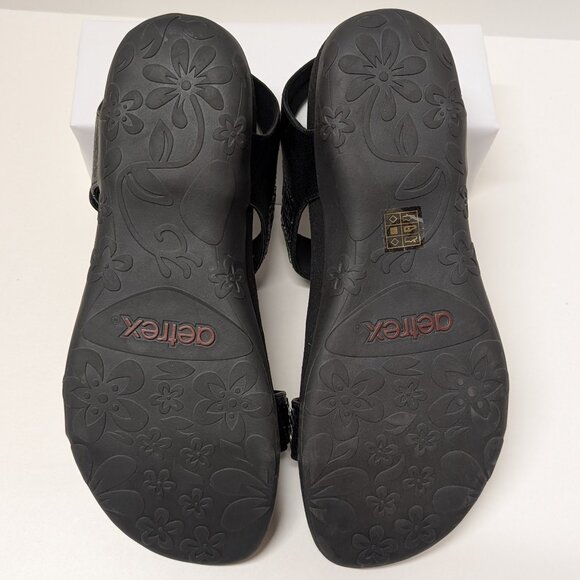 Aetrex Marcy Adjustable Quarter Strap Sandals in Black - NWOT - Picture 10 of 16
